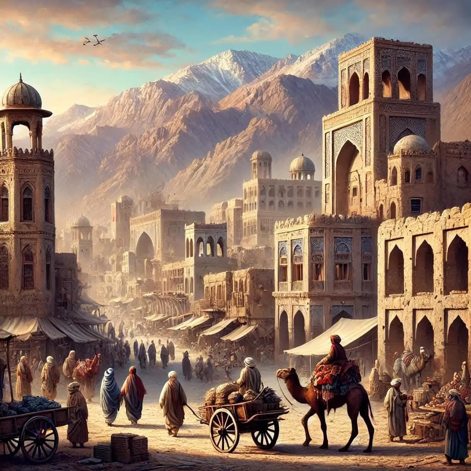 Afghanistan alte Gebäude und Menschen von Anaar orientalisch-afghanisches Restaurant